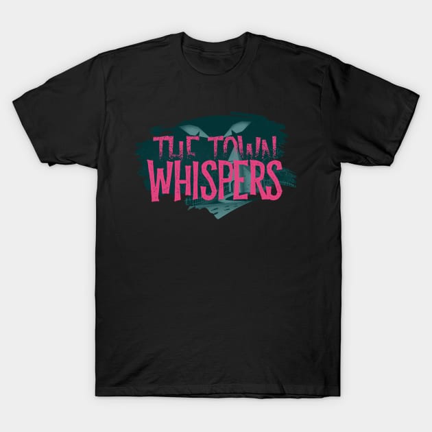 The Town Whispers Classic - Neon Nightmare Logo T-Shirt by The Town Whispers